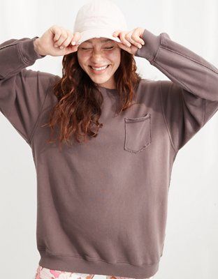 Aerie The Sweat Everyday Crew Neck Sweatshirt | American Eagle Outfitters (US & CA)