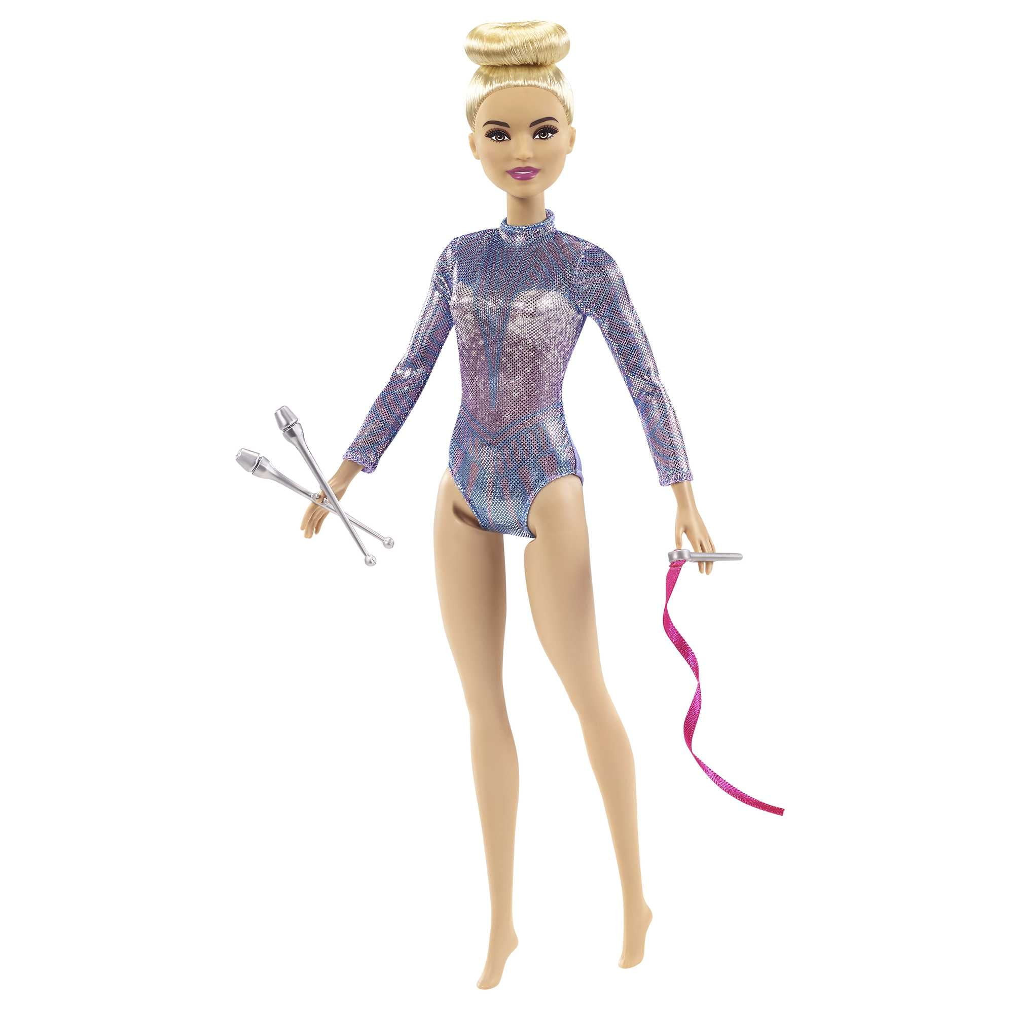 Barbie Rhythmic Gymnast Fashion Doll Dressed in Shimmery Leotard with Blonde Hair & Brown Eyes | Walmart (US)