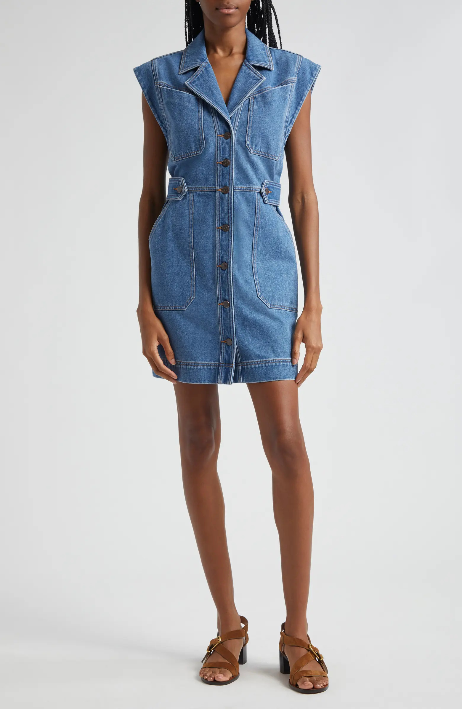 Jax Sleeveless Denim Minidress | Nordstrom