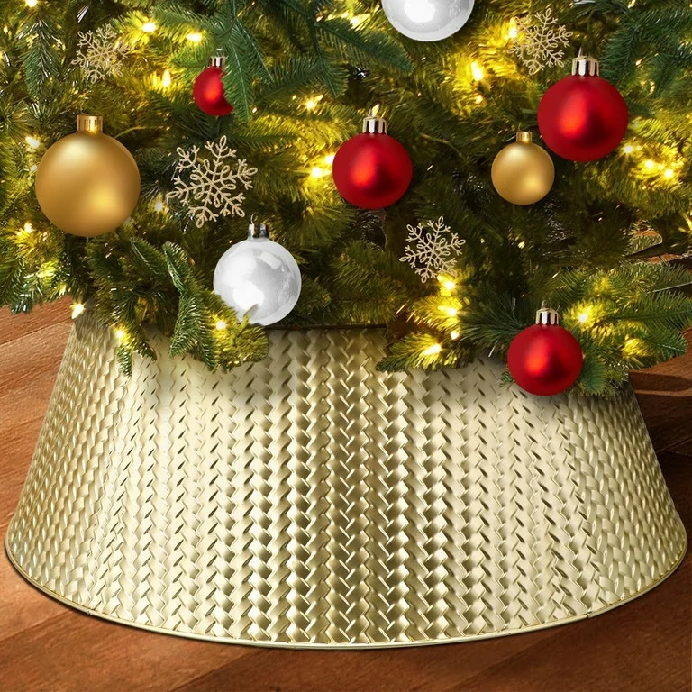 Ayieyill 28" Christmas Tree Collar,  Christmas Tree Collar Basket Skirt for Large Christmas Tree,... | Walmart (US)