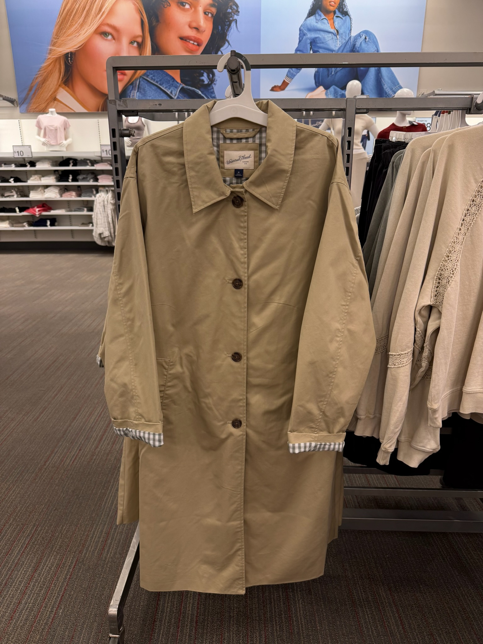 This twill trench coat from Universal Thread is the absolute perfect layer for spring! It has such a classic, timeless silhouette that instantly elevates any outfit, whether you're wearing it over a dress or just with a simple tee and jeans. The twill fabric feels so high-quality and it has the perfect weight for those transition days. It is such a chic closet staple that you will wear for years to come. 

accolade crew neck pullover, chocolate brown outfit, date night outfits, dark wash denim, silver hardware, analog hobbies, valentines outfit women, knits and shawls, valentines day outfit women, vacation outfits beach, universal thread, trench coat, spring jacket, classic style, aesthetic fashion, target finds, everyday outfit, closet staples, chic style, neutral aesthetic 

 #LTKValentine #LTKgrwm #LTKootd