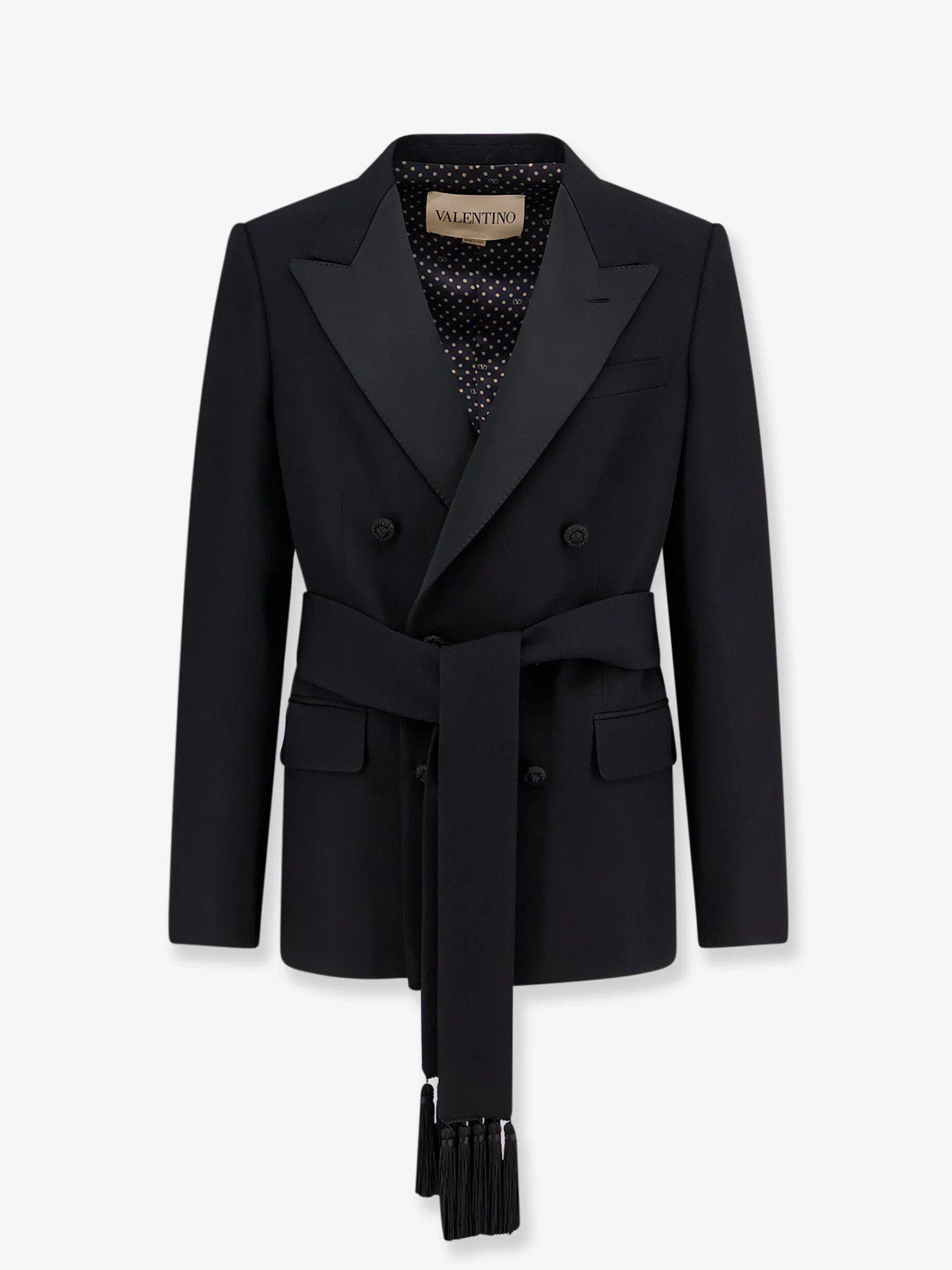 Virgin wool blazer with belt - VALENTINO - gender_Man | Nugnes 1920
