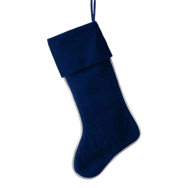 Cailíní Coastal Velvet Christmas Stocking - Navy Blue | Cailini Coastal