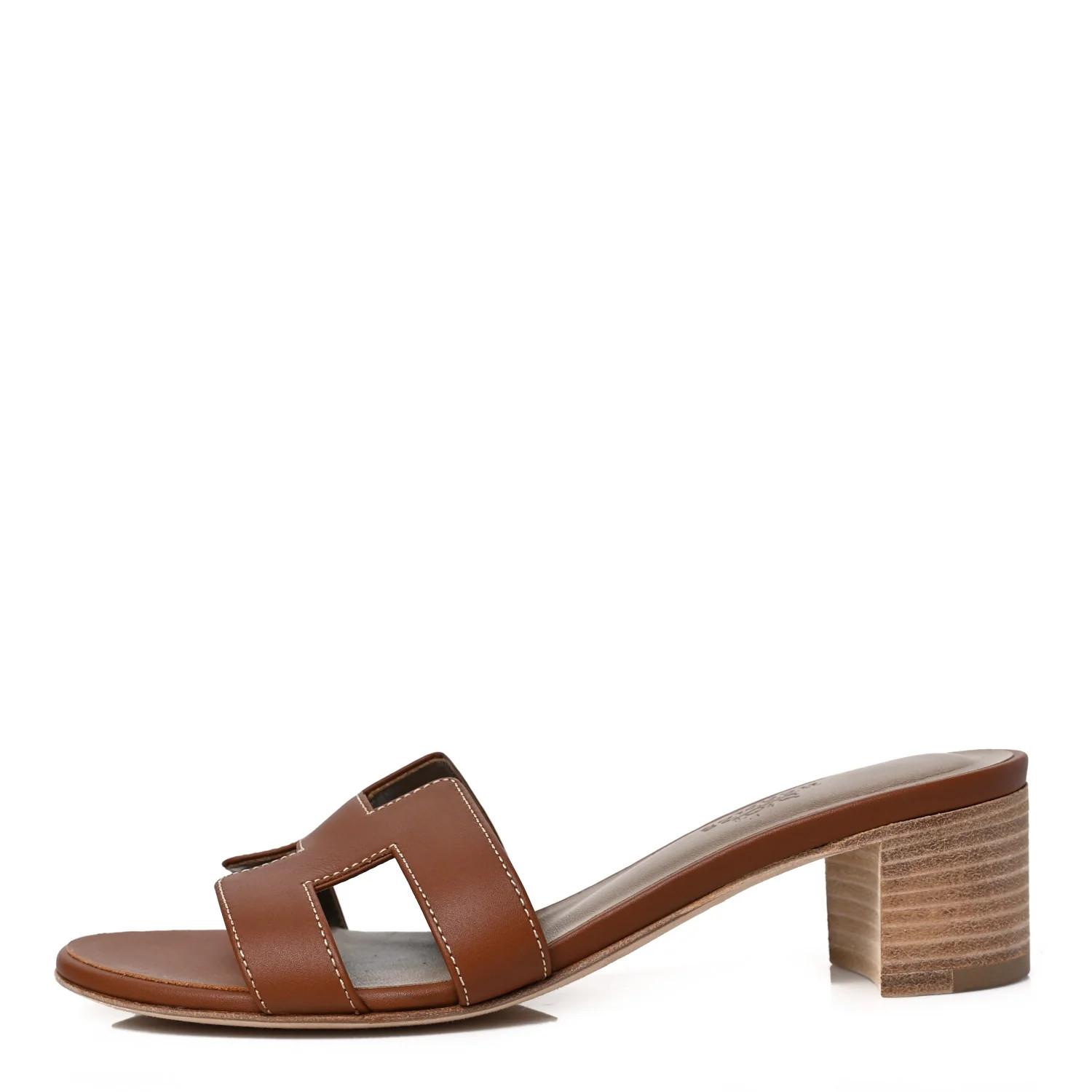 Calfskin Oasis Sandals 35.5 Gold | FASHIONPHILE (US)