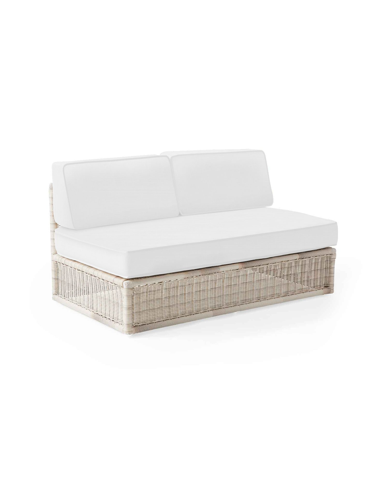 Pacifica Modular Armless Loveseat - Driftwood | Serena and Lily