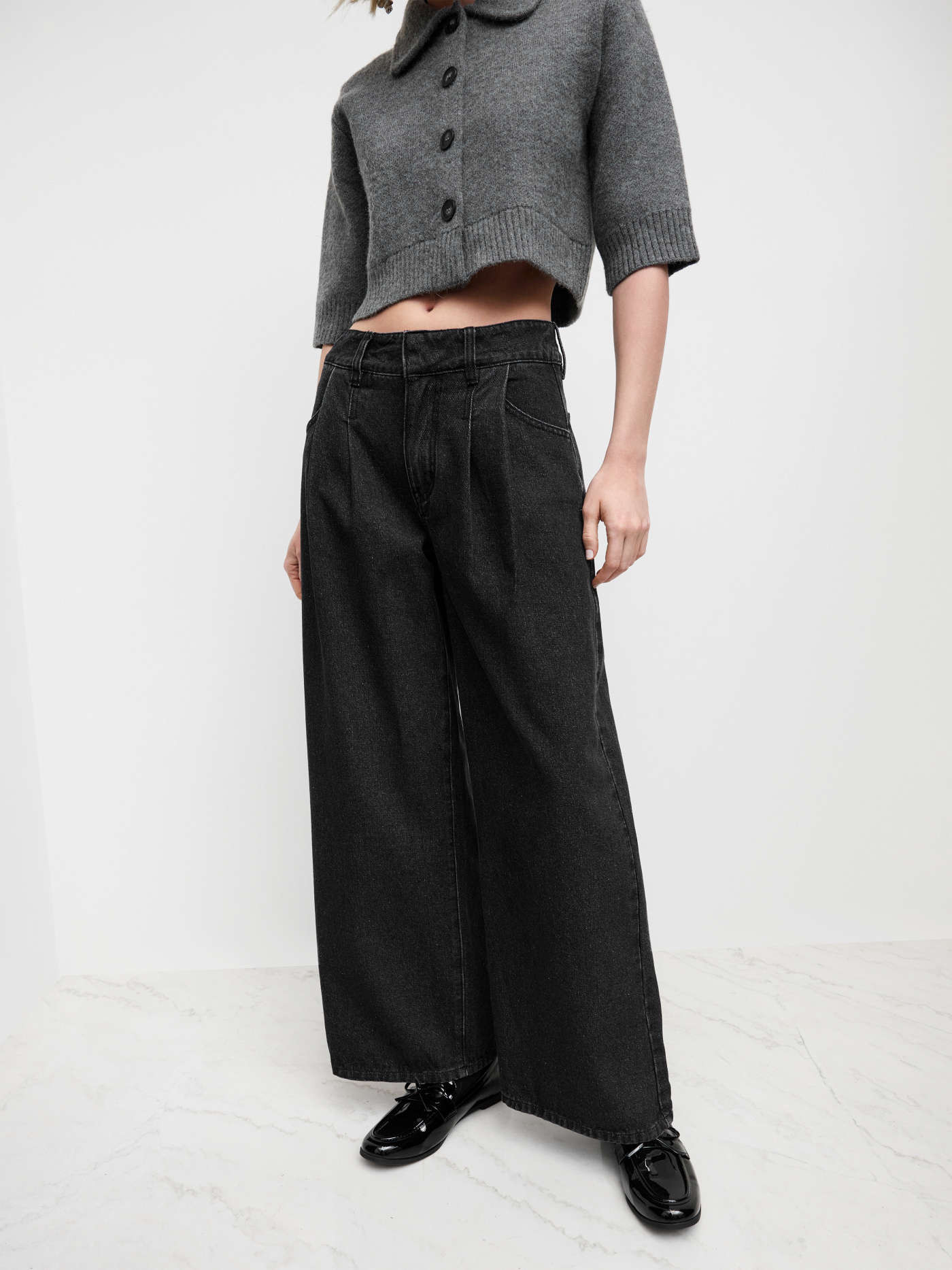 Denim Cider Denim Low Rise Pleated Baggy Jeans For Daily Casual | Cider