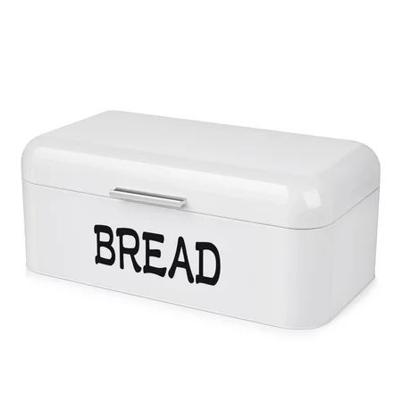 Vintage Metal Bread Box for Kitchen Counter, Bread Bin Storage Container Powder-Coated Steel - Count | Walmart (US)