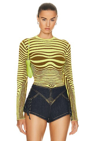 Morphing Stripes Long Sleeve Top | FWRD 