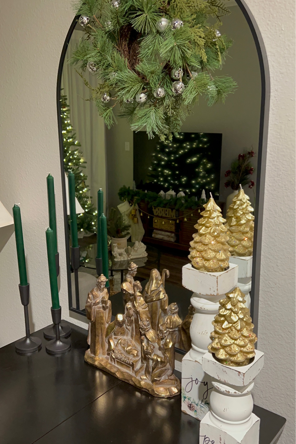 simple and clean Christmas mirror decor for the holidays! 🌲✨

Christmas decorations, holiday decor, home decor decorations 

#LTKSeasonal #LTKHoliday #LTKHome