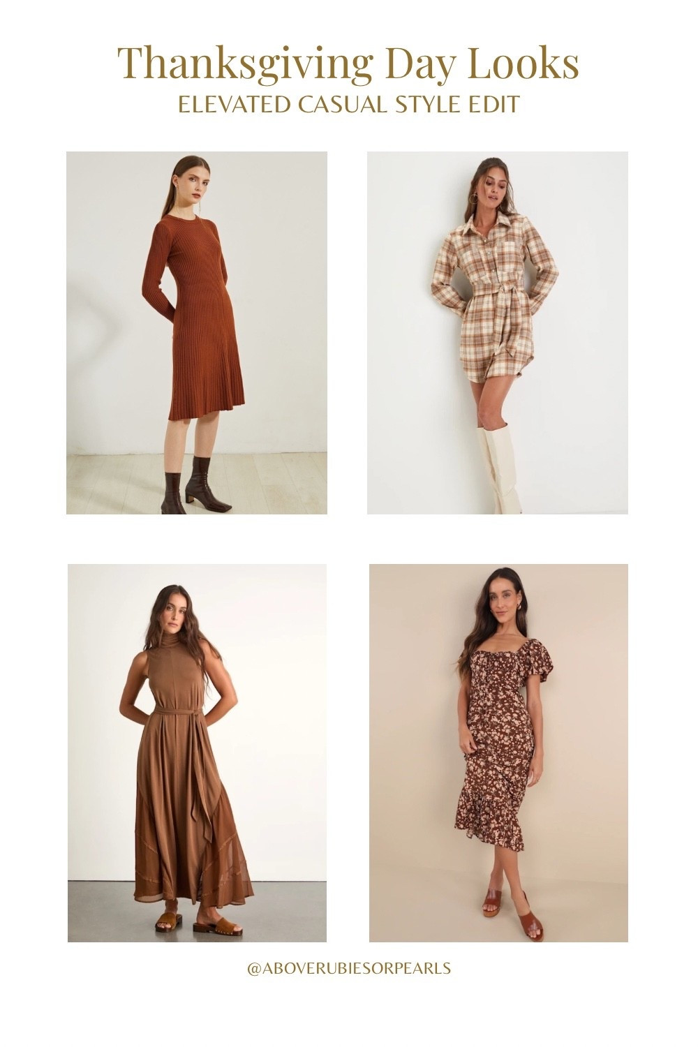Dresses made for Thanksgiving Day 🤎
From cozy knits to soft plaid and romantic florals, these looks are perfect for celebrating in comfort and style. Each one can be dressed up with boots or layered with your favorite coat for a chic fall look.
Featuring finds from Chicwish + Lulu’s 🍂

#ThanksgivingStyle #LTKHolidayLooks #FallFashionInspo #HolidayOutfitIdeas #LulusStyle #Chicwish

#LTKHoliday #LTKStyleTip #LTKSeasonal