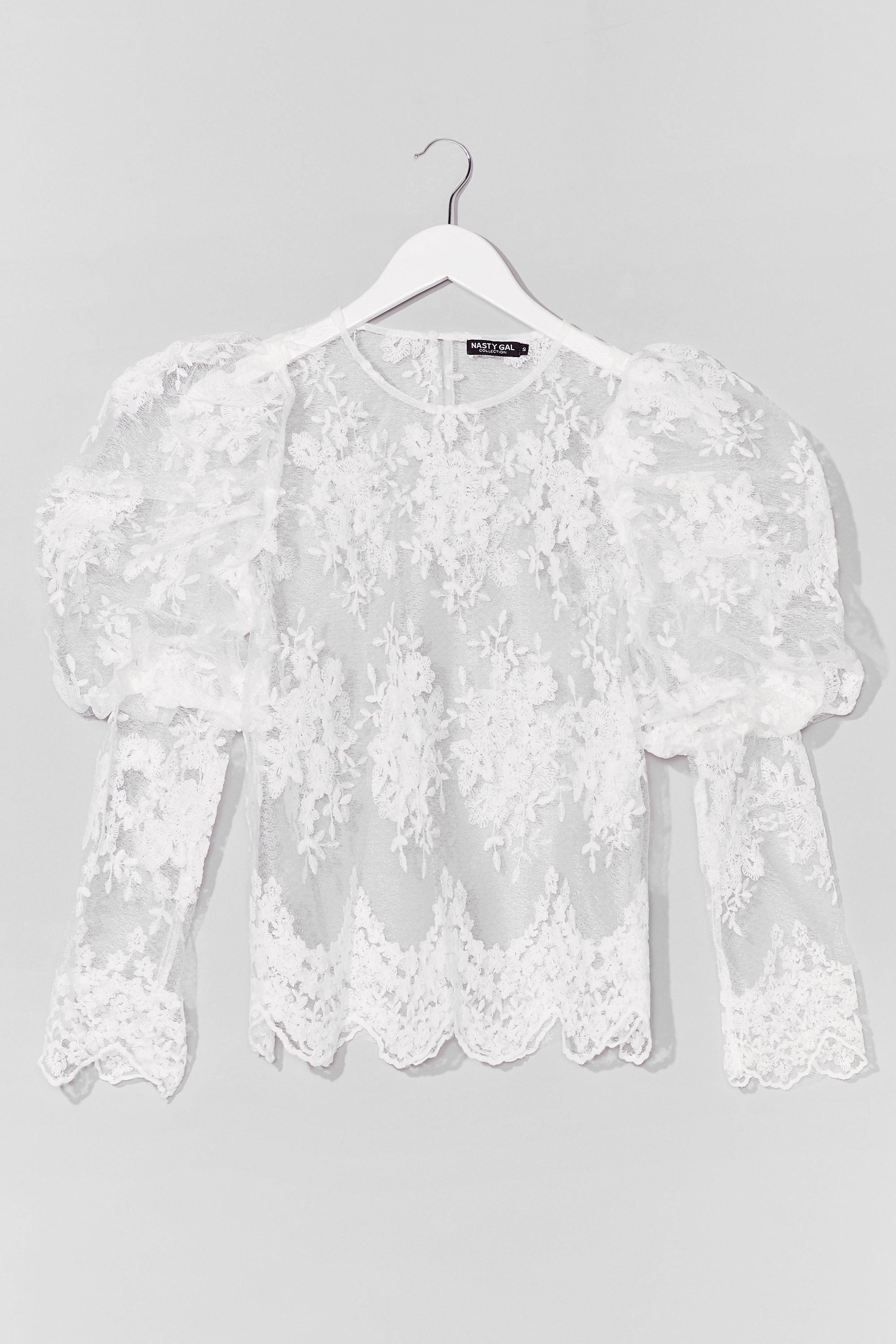 Lace Make a Start Puff Sleeve Blouse | NastyGal (US & CA)