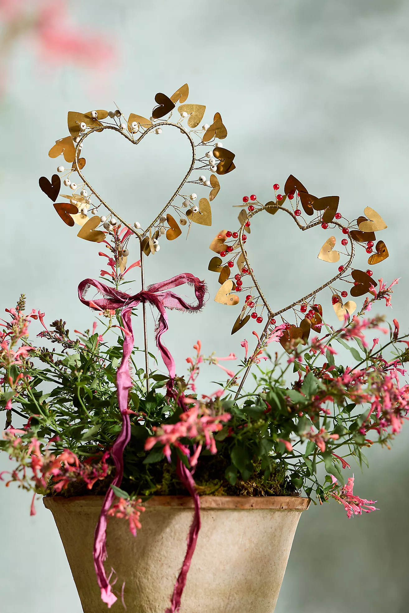 Confetti Beaded Heart Stake | Anthropologie (US)