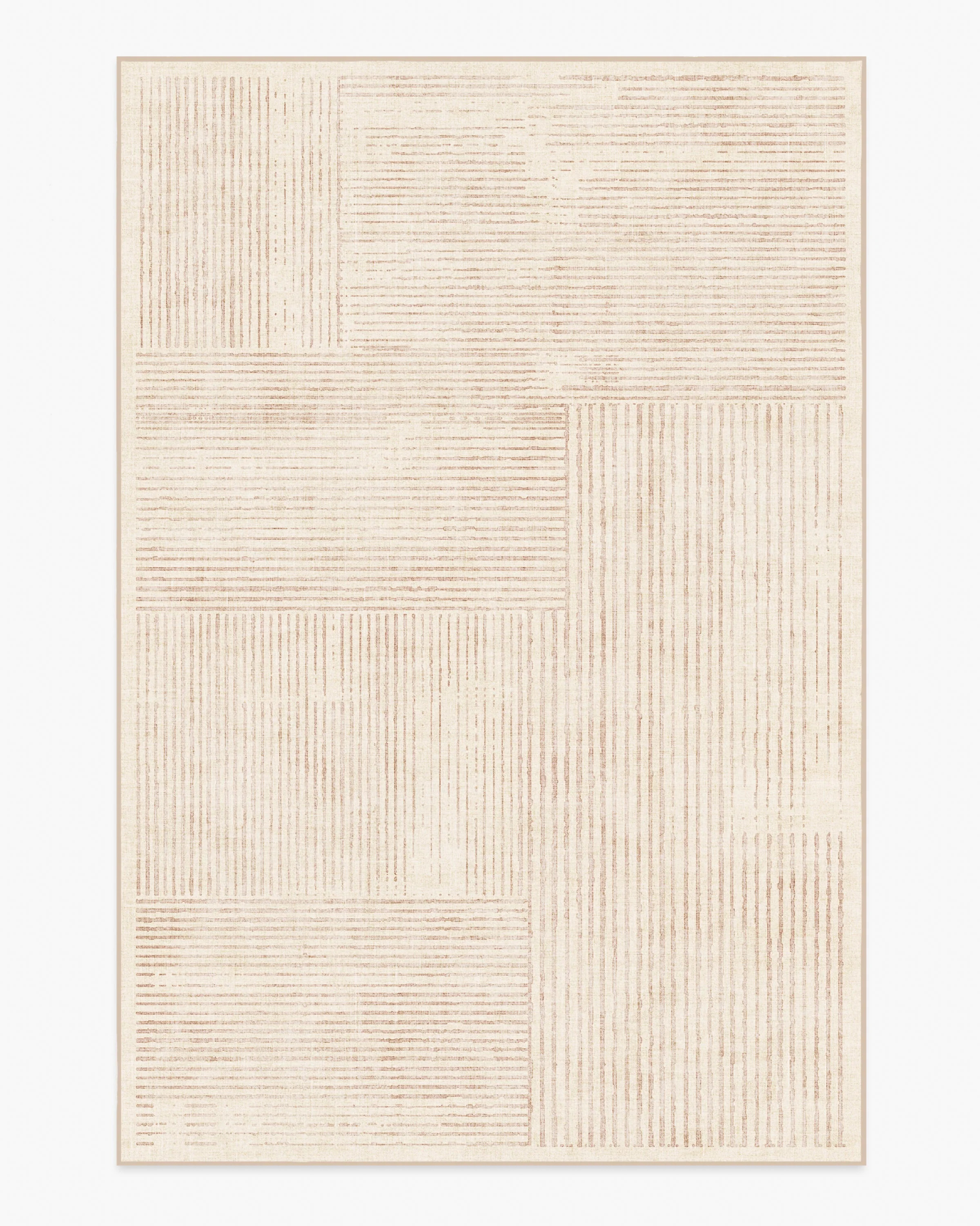 Linear Oasis Neutral Flatwoven Rug | Ruggable