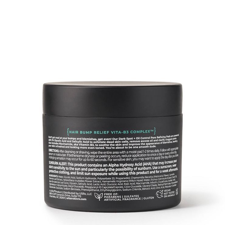 Urban Skin Rx Men's Daily Dark Spot + Oil Control Pore Refining Pads - 50ct | Target