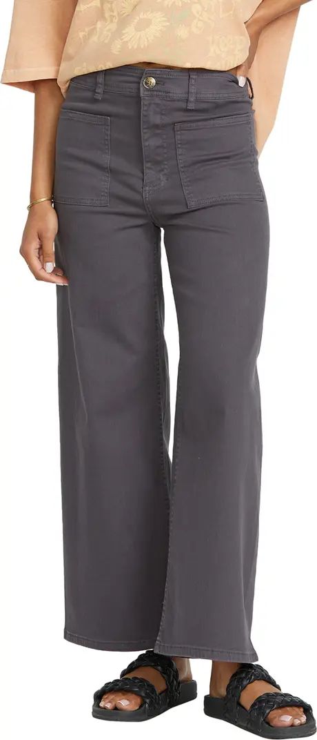 Billabong Free Spirit Stretch Cotton Crop Wide Leg Pants | Nordstrom | Nordstrom