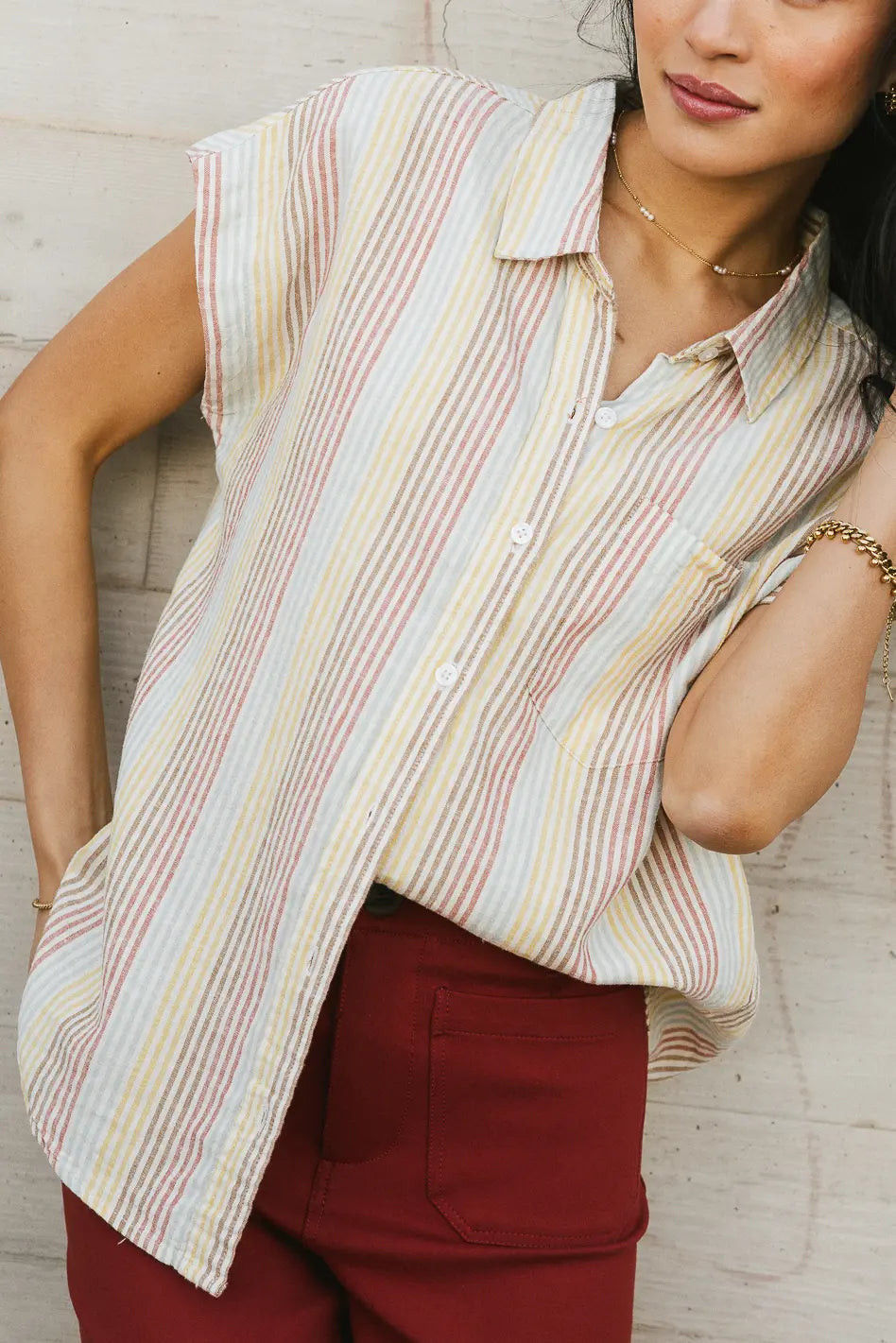 Imogen Striped Button Up | Böhme US