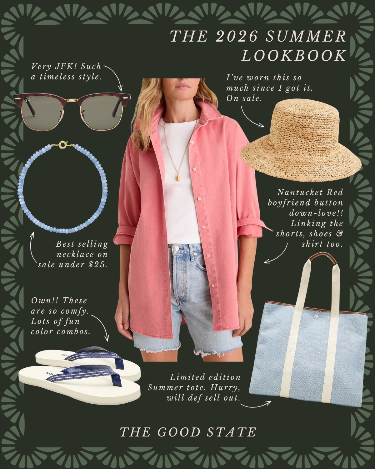 This is lookbook is for the ladies who love a mix of bright colors and happy patterns as well as neutral staples for the everyday. For the one’s strolling down a cobblestone road in their favorite coastal town (if it's in New England or along 30A take me with you!!). For early risers heading off to the Saturday Morning Farmers Market. For the Garden Party goers wearing their favorite gingham dress. This is for the ladies hosting (or attending) their next Sunday Supper Club. For the brunch-ers and seaside book readers🤍

This collection is full of seasonal outfit ideas for the summertime girlies embracing light layers, linen, gingham, playful patterns, dainty accessories and of course the ease of a Summer dress and a new pair of sandals.

#LTKSaleAlert #LTKActive #LTKootd