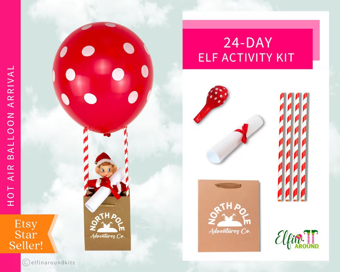 24-day Christmas Elf Activity Kit Elf Props Elf Mischief - Etsy | Etsy (US)