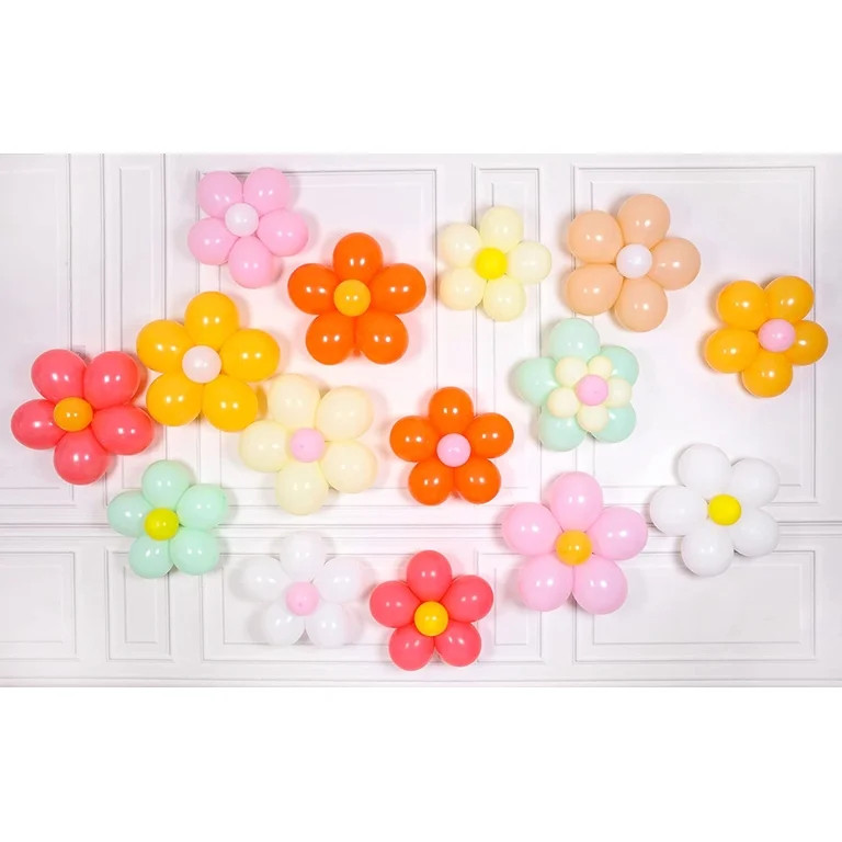 Daisy Flower Balloons DIY Kit - Groovy Boho Theme Party Decorations, Daisy Flower Balloon Set for... | Walmart (US)