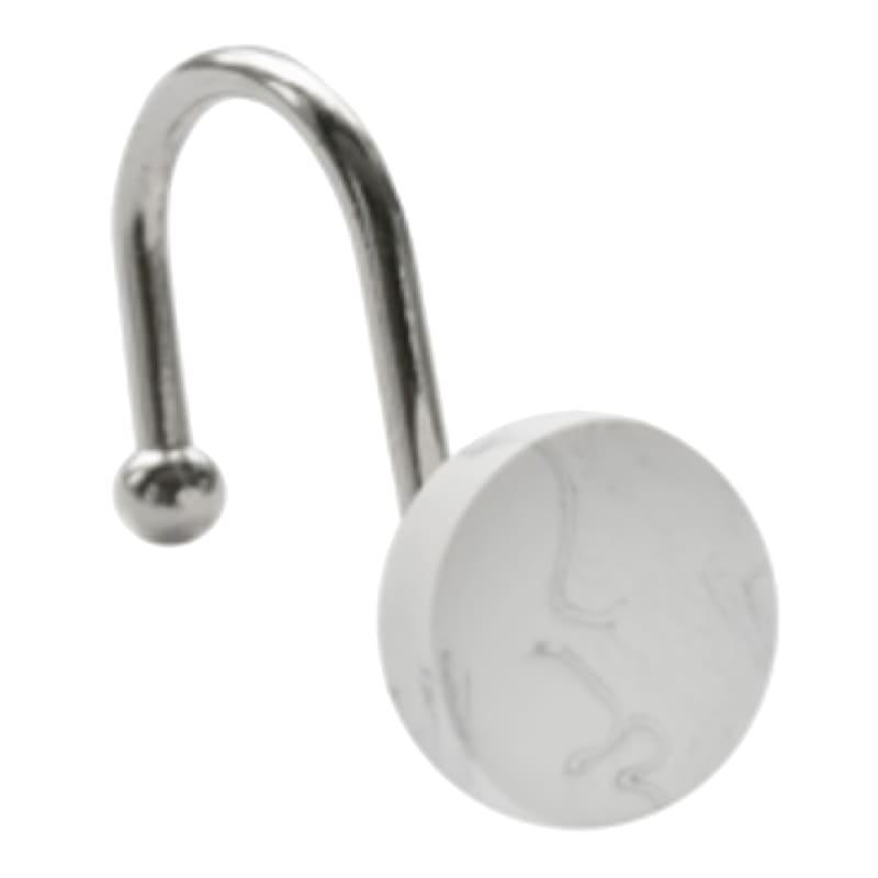 12-Piece Marbled Round Shower Curtain Hooks | At Home