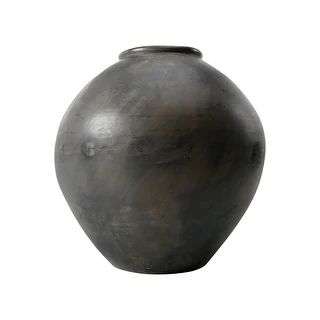 Lily's Living Earthy Gray Conical Pottery Pot, 14 Inch Tall - Black - 14 Inch Tall | Bed Bath & Beyond
