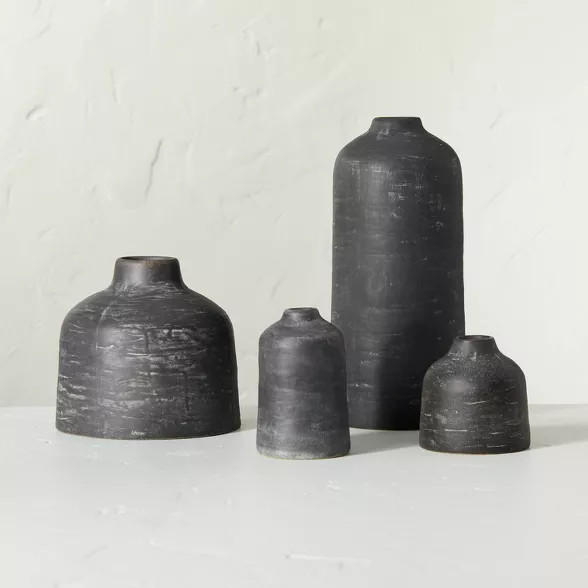 Distressed Ceramic Vase Dark Gray - Hearth & Hand™ with Magnolia | Target