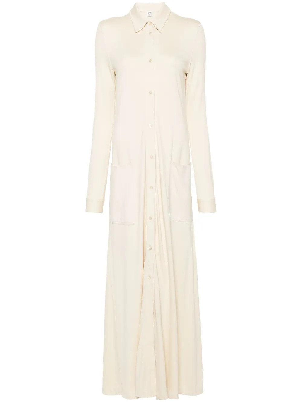 TOTEME Flowing Jersey Shirtdress | Neutrals | FARFETCH | Farfetch Global