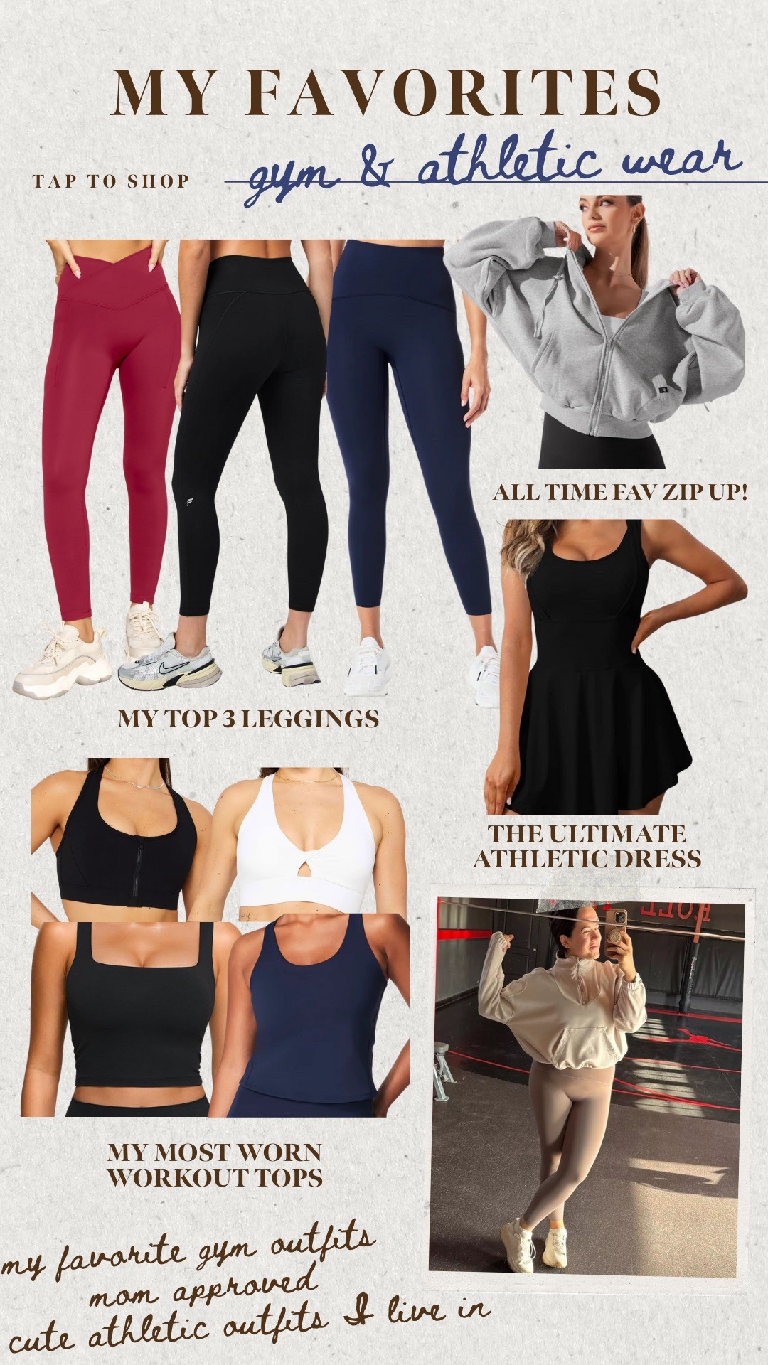 My favorite gym and workout wear! My tried and true leggings that hold and smooth, the best sports bras and workout tanks, my favorite zip up, and the best athletic dress! 

Midsize workout gear, gym outfit, gym fit, workout outfit, athletic wear, size 10, leggings, best sports bra  

#LTKMidsize #LTKActive #LTKStyleTip