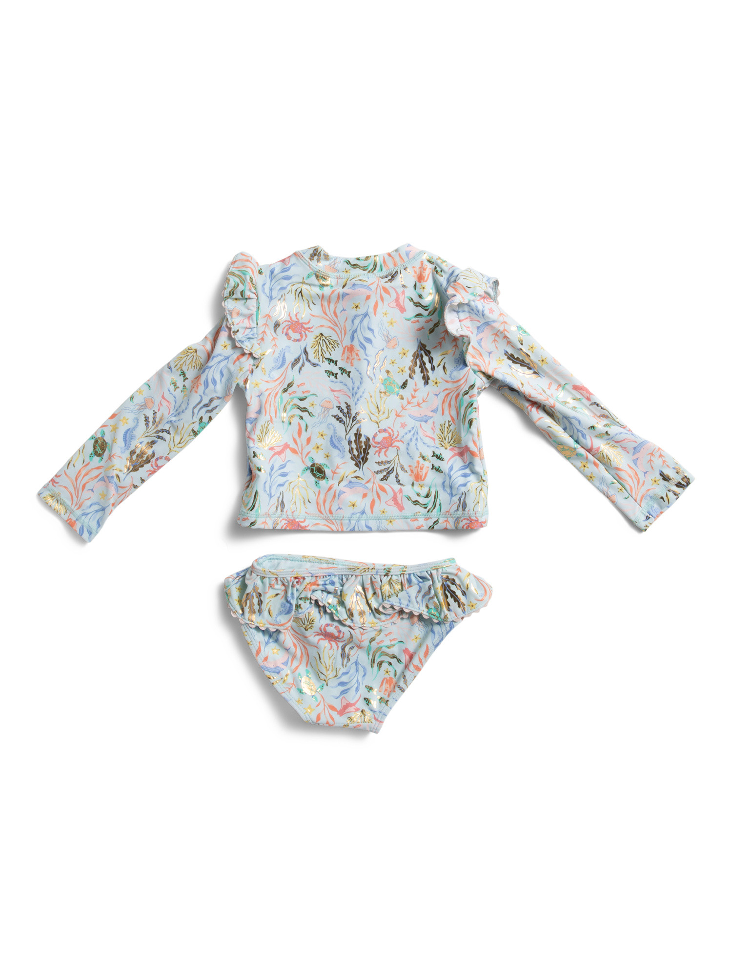 Toddler Girls Two-piece Crab Printed Rash Guard Swimsuit | Girls' Swimsuits | Marshalls | Marshalls