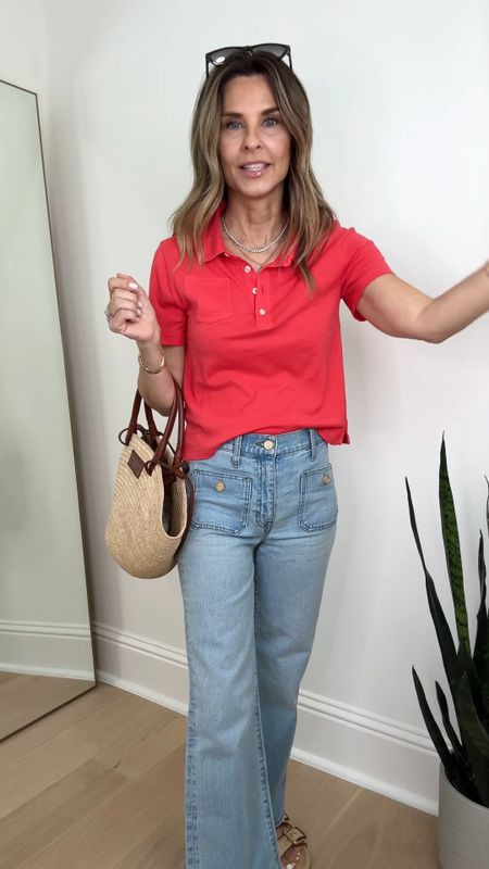 Jcrew 40% off site! 
I found the jeans in-store so they were 40% off, online-pre-order only not on sale. I sized down one size. They are worth the 2 week wait! Love them!! 

-Polo soft top- I sized up to a Medium I need more colors at $26.00!!

-shoes TTS 


#LTKOver40 #LTKTravel #LTKSaleAlert