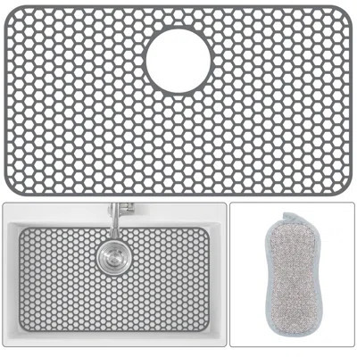 Silicone Sink Protector, 26" x 14" Rear Drain Kitchen Sink Mat for Sink Bottom, Non-Slip and Heat-Resistant, For Farmhouse and Stainless Steel Sinks, | Wayfair North America