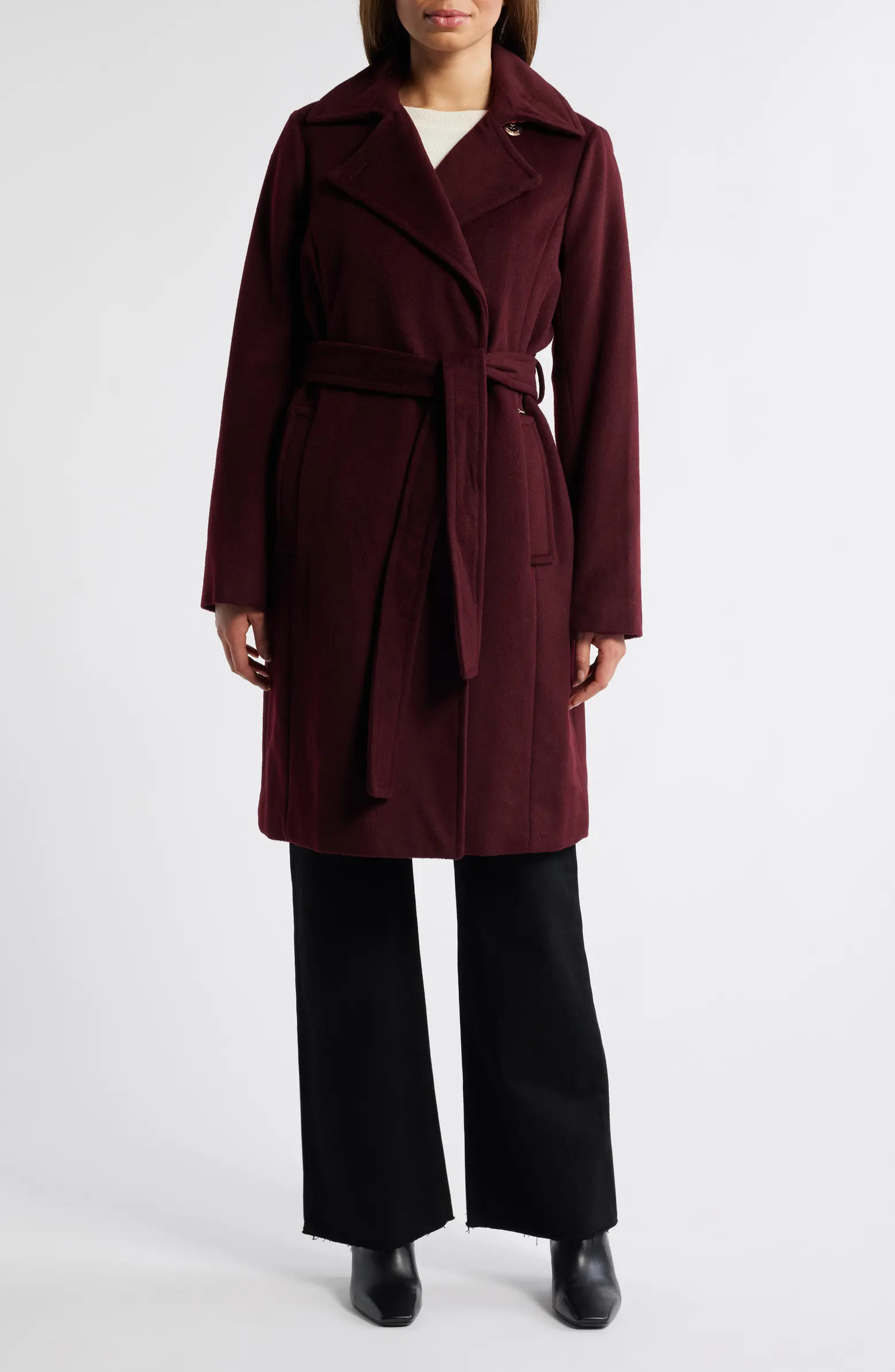 Belted Wool Blend Coat | Nordstrom
