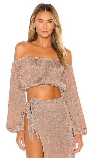 Nayelli Top in Gold | Revolve Clothing (Global)