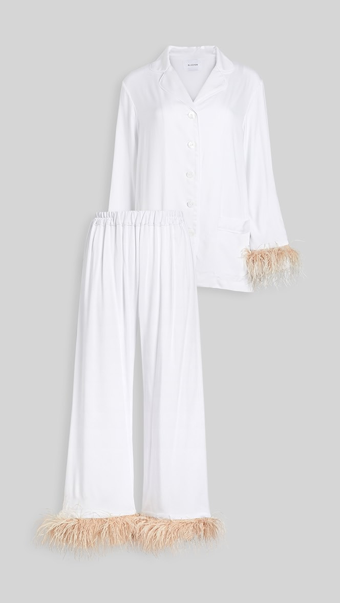 Pajama Set with Feathers | Shopbop