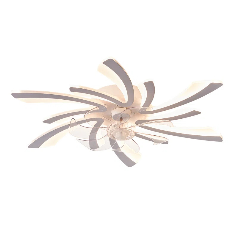 30'' 7 - Blade Dimmable LED Ceiling Fan with Remote Control and APP | Wayfair North America