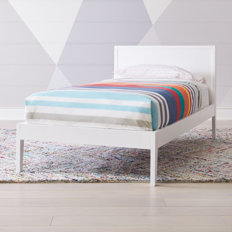 Ever Simple White Twin Bed + Reviews | Crate and Barrel | Crate & Barrel