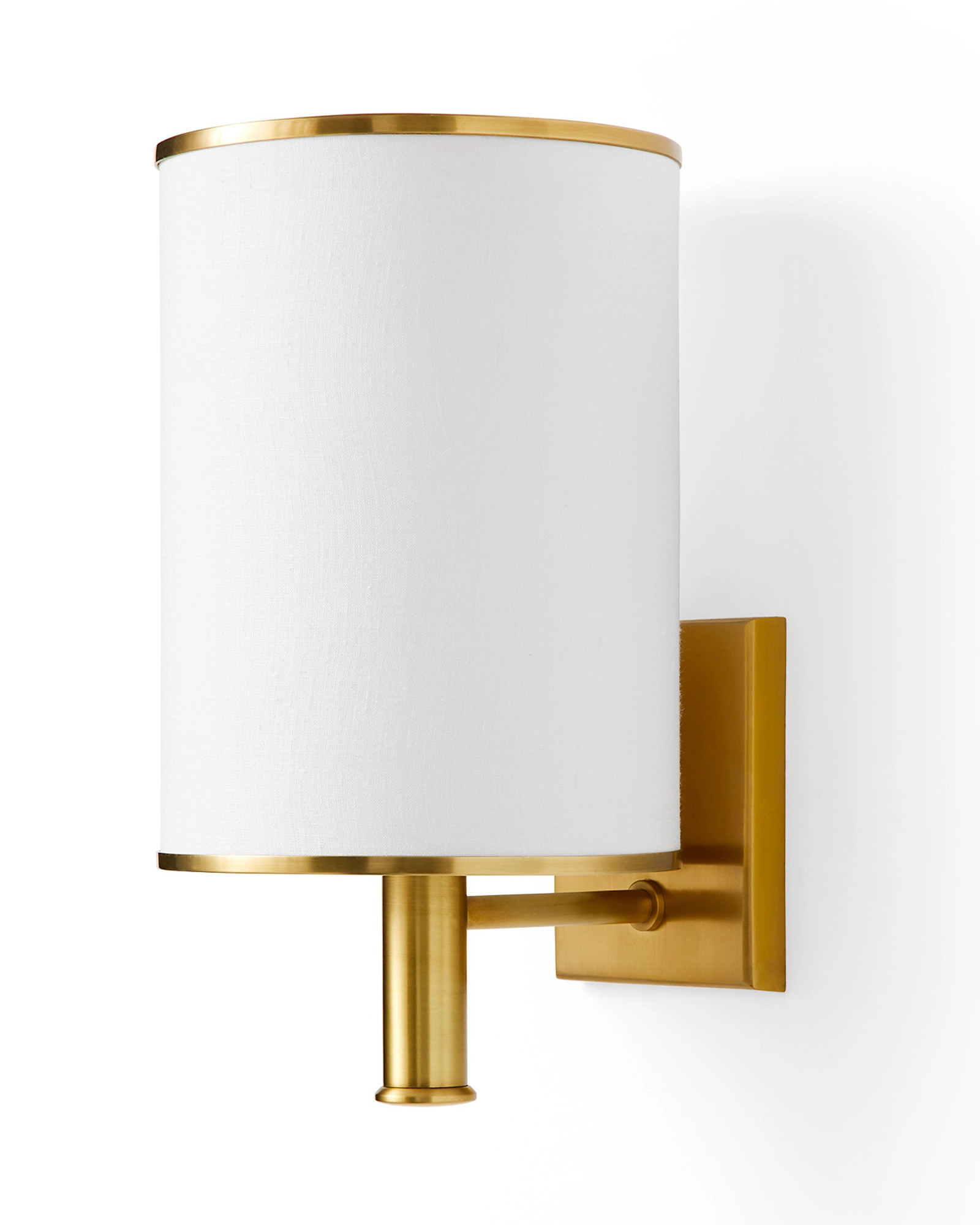 Ahrens Sconce - White Linen Shade | Serena and Lily