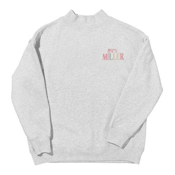 Embroidered Teacher Mockneck by @PBANDJ4THGRADE | Sprinkled With Pink