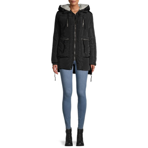 Jason Maxwell Women's Side Zip Puffer Coat - Walmart.com | Walmart (US)