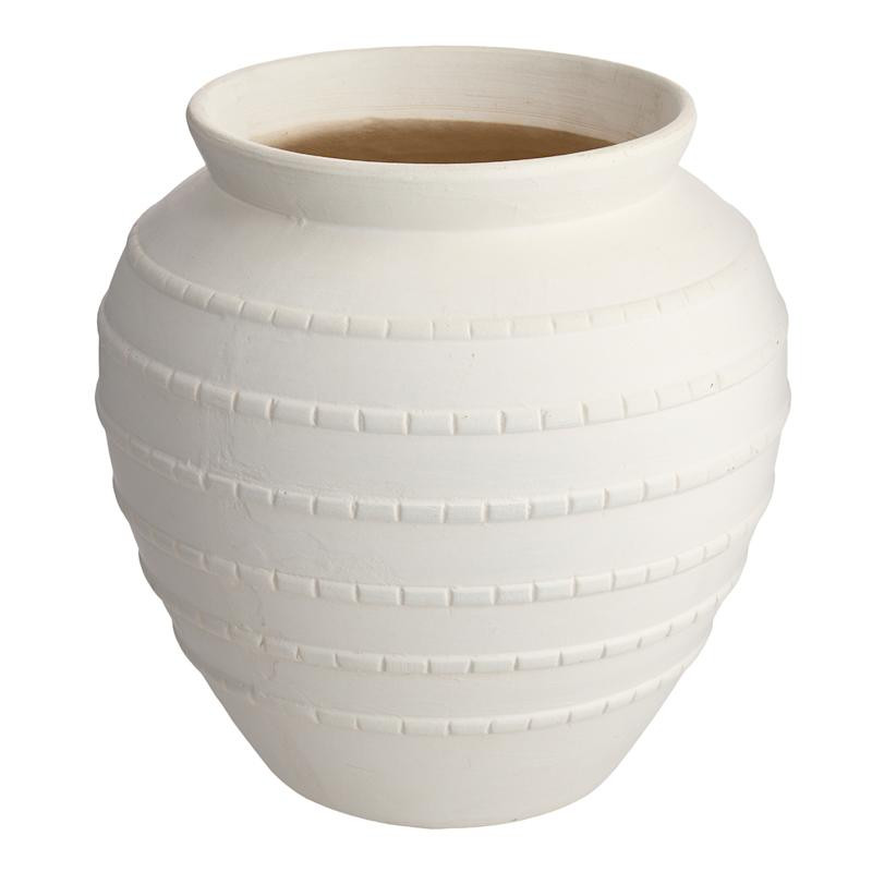 White Ceramic Vase, 11", sold by At Home | At Home