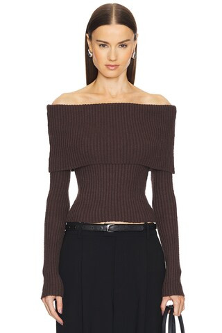 by Marianna Namir Off Shoulder Sweater
                    
                    L'Academie | Revolve Clothing (Global)