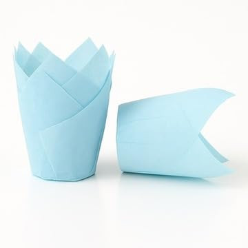 The Baked Studio Tulip Cupcake Liners – 50 Pack | Elegant Muffin & Cupcake Cases | Non-Stick, O... | Amazon (UK)