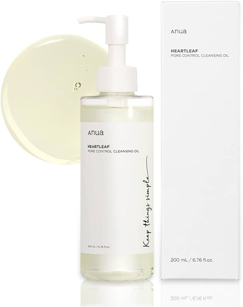 Anua Heartleaf Pore Control Cleansing Oil Korean Facial Cleanser, Daily Makeup Blackheads Removal... | Amazon (US)