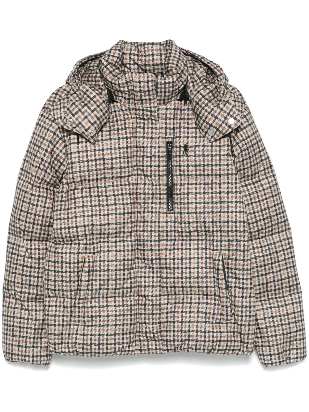 Polo Ralph Lauren Houndstooth Quilted Jacket | Neutrals | FARFETCH UK | Farfetch Global
