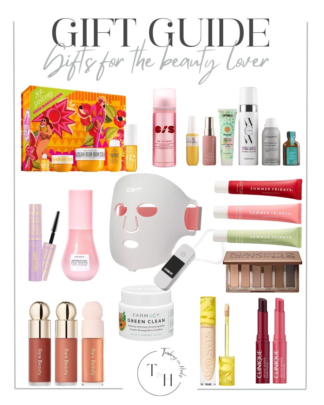 gift guide  holiday gift guide  beauty lover gift guide  sephora  sephora at kohls  Sol de janero gift set   glow recipe watermelon glow  summer fridays set  one size setting spray  red light mask  rare beauty  hair must haves  wow beauty  kosas  neutral eye shadow  tubing mascara  make up removing balm  


#LTKHoliday #LTKSeasonal #LTKGiftGuide