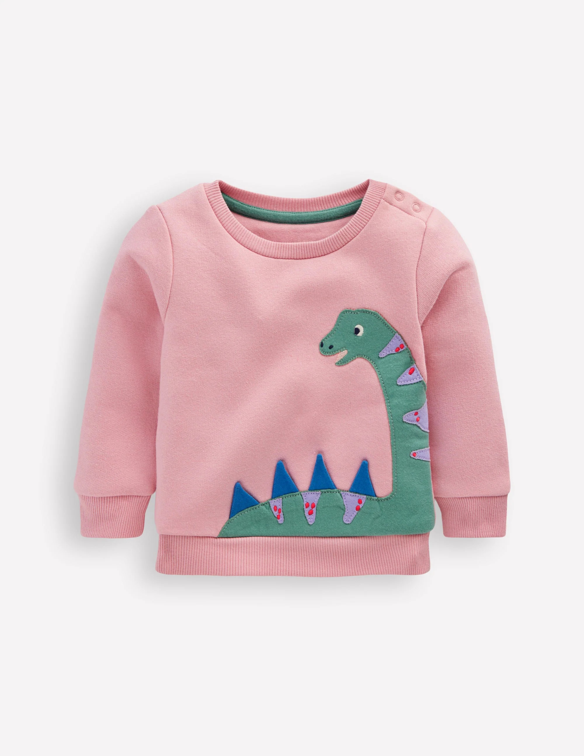 Girls Novelty Sweatshirt-Vintage Pink Dino | Boden (US)