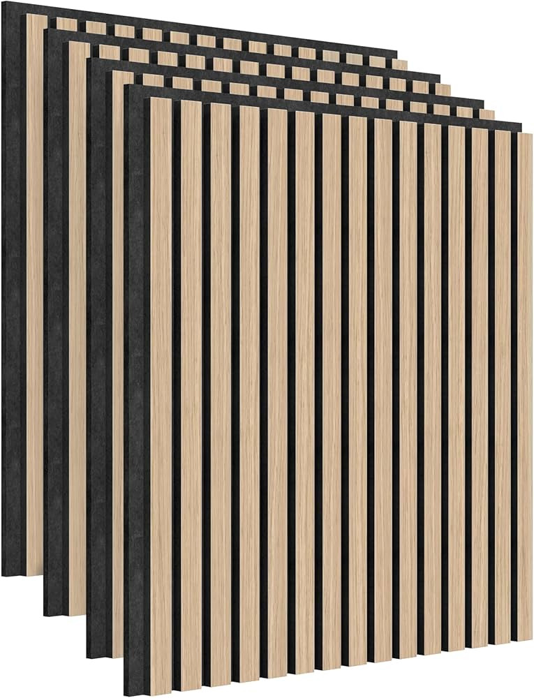 Sonolok 15.5 ft sound-absorbing wall panel kit oak and black | Amazon (US)
