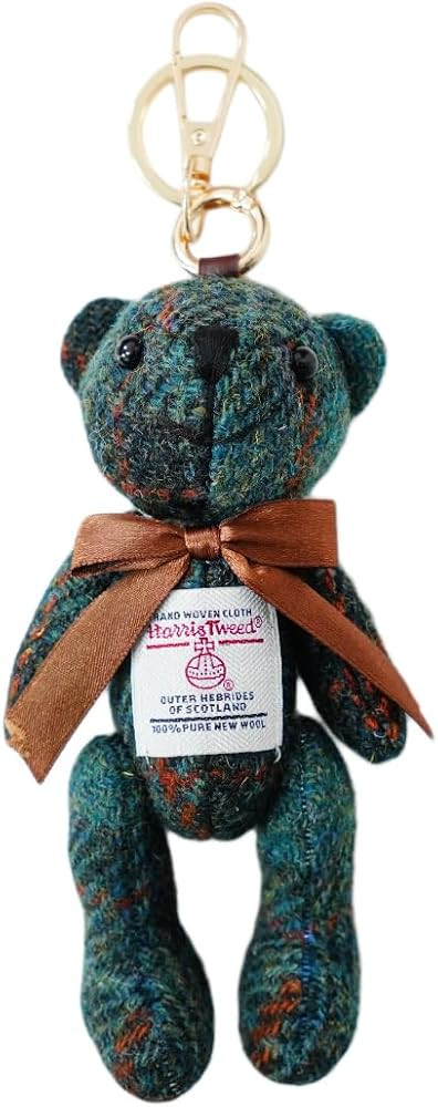 Harris Tweed Bear Keychain,Stylish Bag Charm Unique Gift for Women, Cute Purse Pendant for Keys &... | Amazon (US)