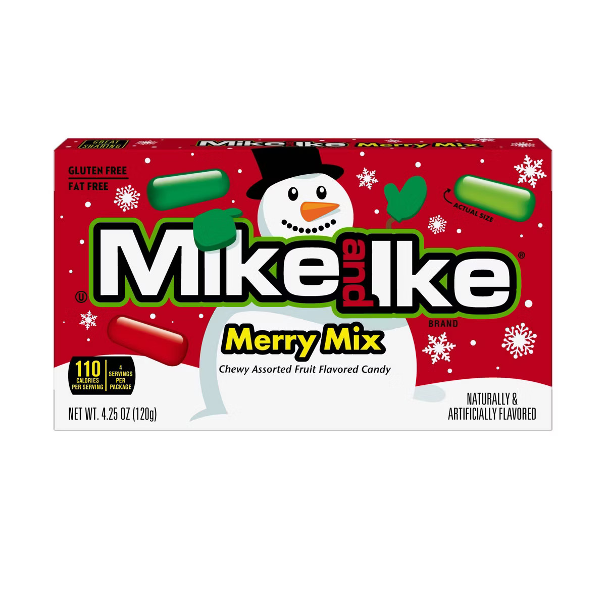 Mike and Ike Merry Mix Theater Box Christmas Candies - 4.25oz | Target