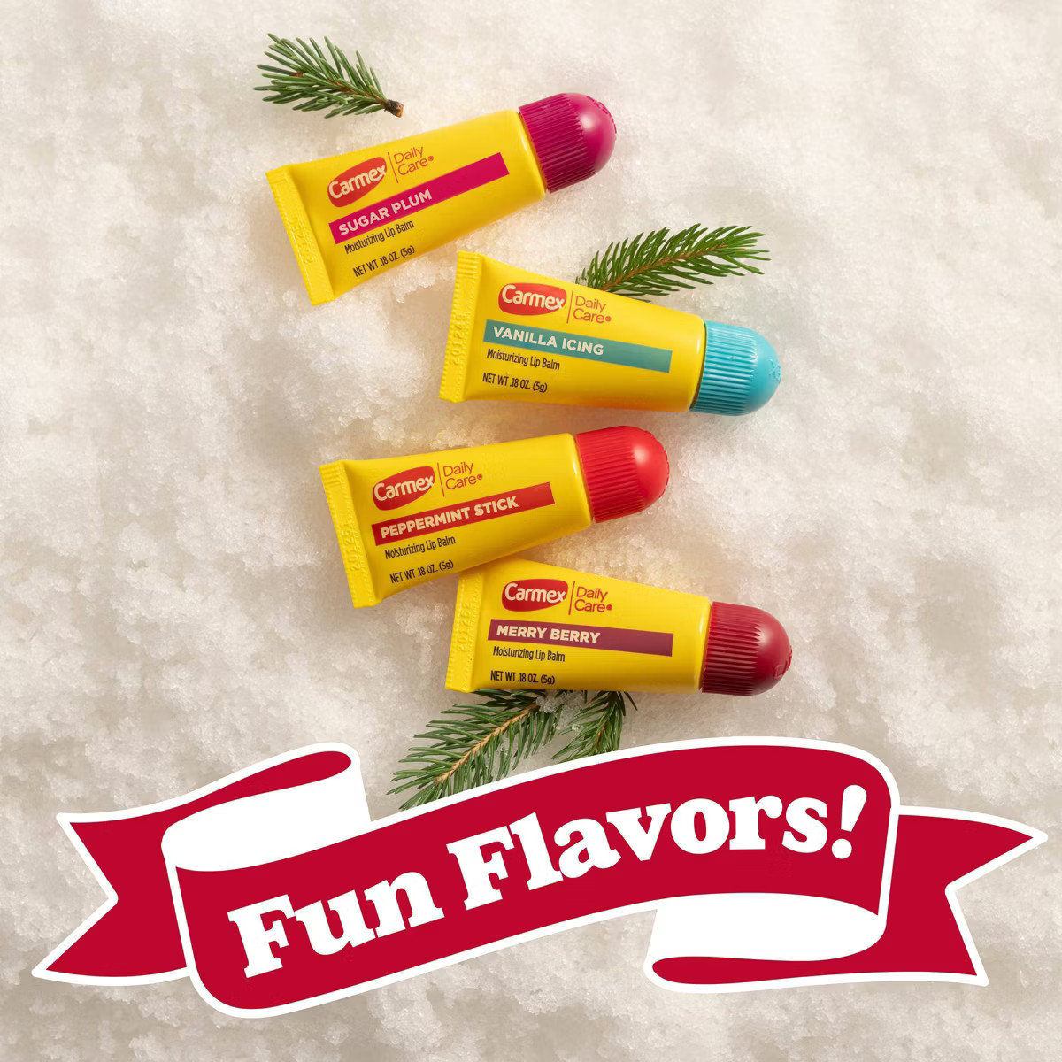 Carmex Daily Care Holiday Limited Edition Minis Lip Balm Sticks - 0.18oz/4ct | Target